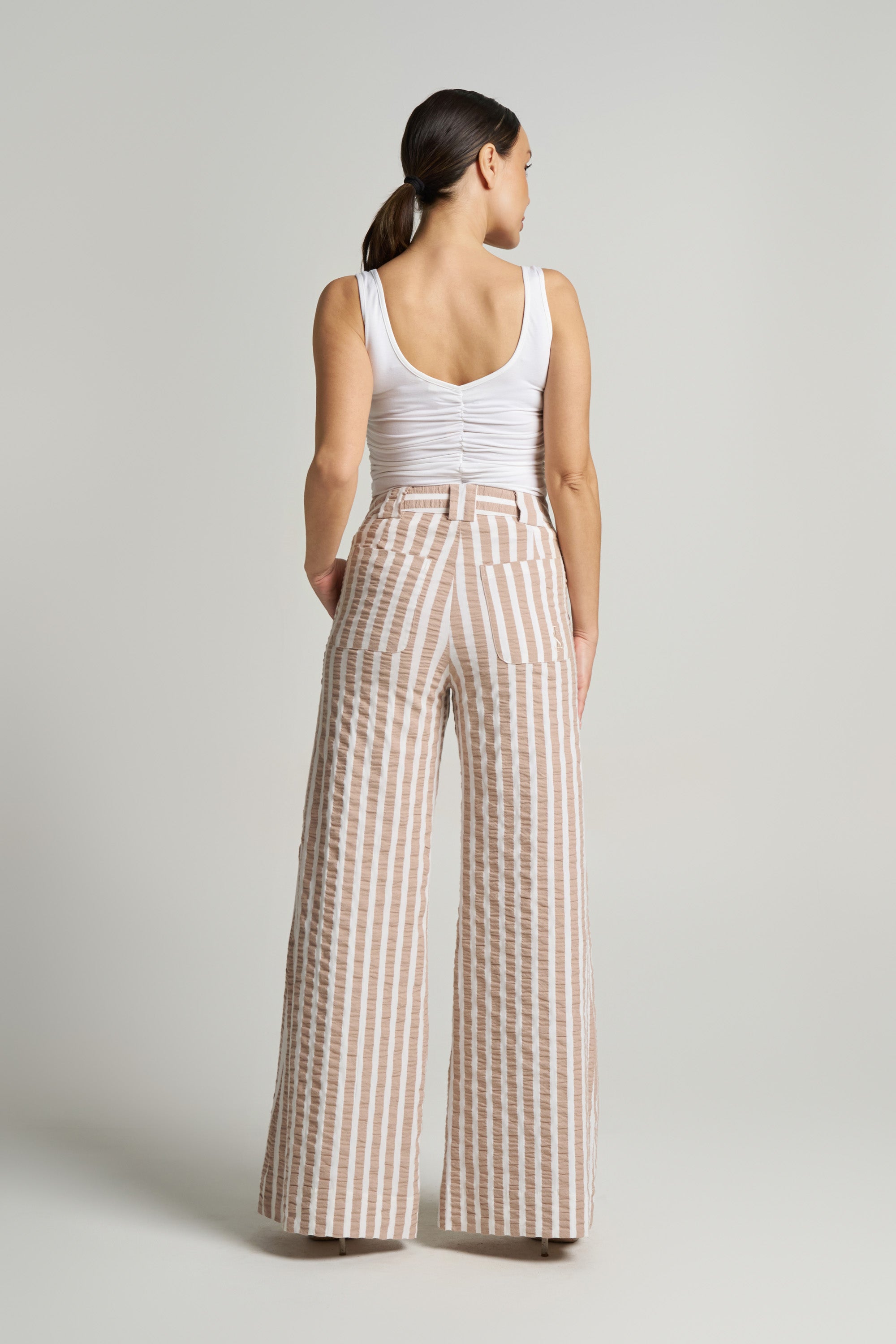 Maddix Wide Leg Pant - Sandstone